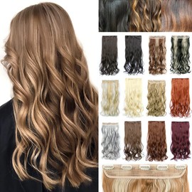 Clip In Hair Extensions 1 Pcs 5 Clips Half Full Head Synthetic Curly Hairpiece Natural Look