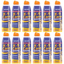 Epi-Pet K-9 Care Sunscreen, Paws to Tail Protection, Prevents Sunburns on Dogs and Horses, Sun Protector Spray, SPF 30+, Non-Greasy/Oily Solution – 3.5 oz (Pack of 12)