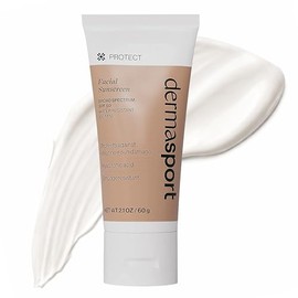 Dermasport SPF 50 Loción de protección solar facial para atletas, óxido de zinc hidratante, no grasa, protección solar de amplio espectro, sin aceite, seguro para arrecifes, protector solar facial resistente a todos los deportes