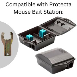 Replacement Key for Bell Labs Protecta Bait Stations - Compatible with Protecta RTU, LP, Sidekick, Sidewinder, Mouse Bait Stations and Pest Monitors - Comes with Robby’s Cloud Keychain (4 Pack)