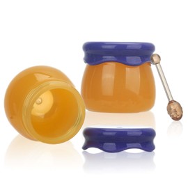 COSIDEA 20pcs 6g Empty plastic jars for cream Cute honey pot shaped jar for lip oil cosmetic