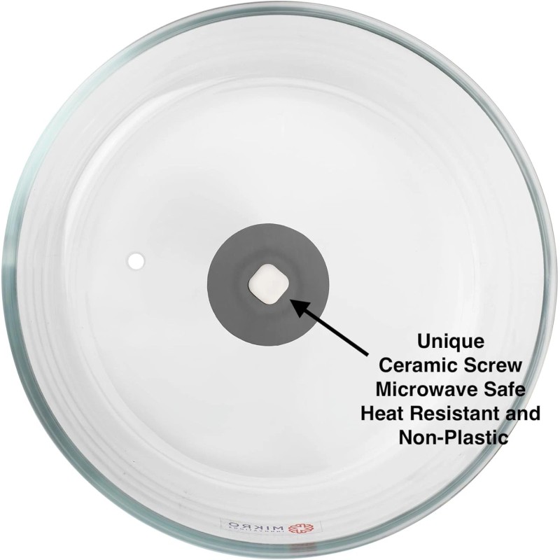 Mikro Innovations Microwave Glass Plate Cover 10.5in - BPA Free
