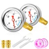MEANLIN MEASURE 2pcs 0~200Psi Stainless Steel Liquid Filled, 1/8" NPT