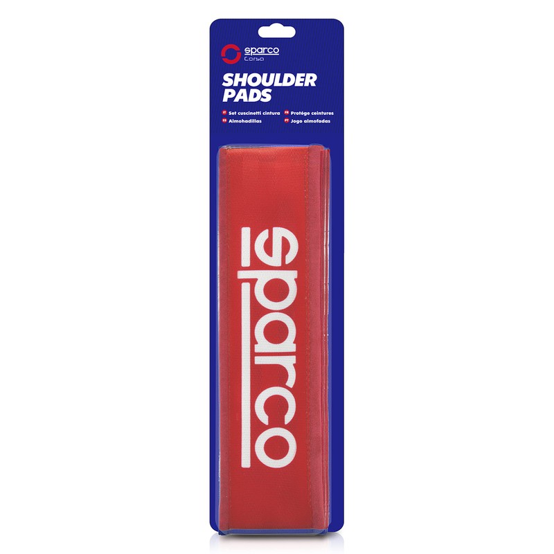 SPARCO Set of 2 Universal SPC Polyester Red Belt Pads