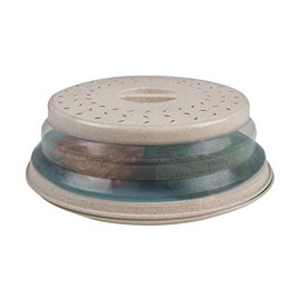 Handy Gourmet Beige Eco-Collapsible Splatter Shield-Keeps Microwave Clean