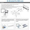 UHPPOTE Z and L Bracket for Inward Door 180KG/350lbs Holding