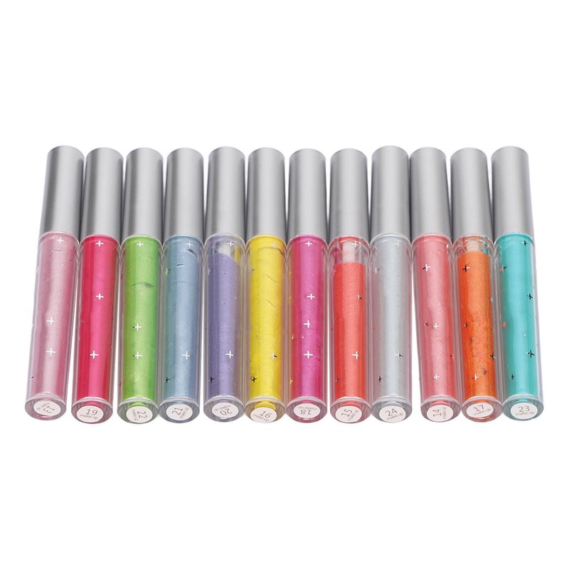 12Pcs Liquid Eyeshadow Set Long Lasting Quick Drying Waterproof Glitter
