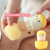 Chicken Egg Mini Dish Brush Set with Drip Tray[3 Replacement