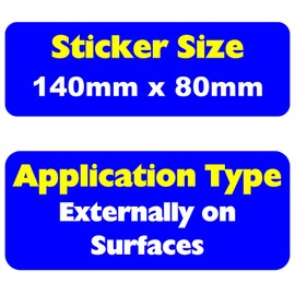 1 x Sticker I am Disabled Be Patient I'm On My Way Logo Disability Disabilities Mobility Scooter Sign Wheelchair Handicapped Awareness Door Delivery Package Parcel Notice EXTERNAL 140x80mm D13