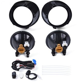 ALLGOOD Fog Lights w/Bulbs, Compatible with Chevy Camaro 2010-2013, Smoky Lens Front Bumper Driving Fog Lights Lamps 1Pair