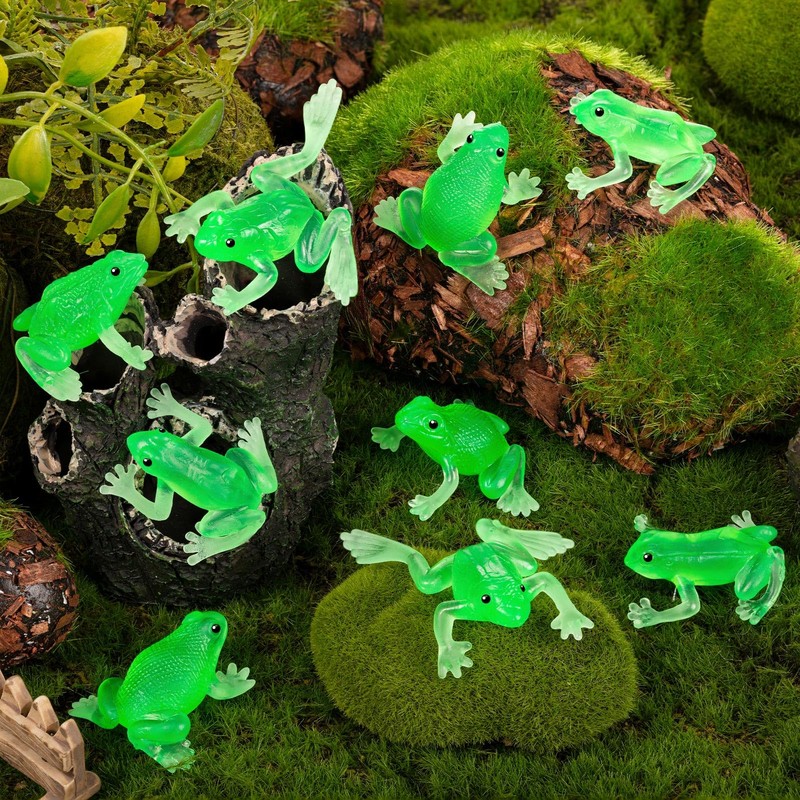 HFWTWPY 30PCS Toy Frogs for Kids, Realistic Mini Rubber Frog