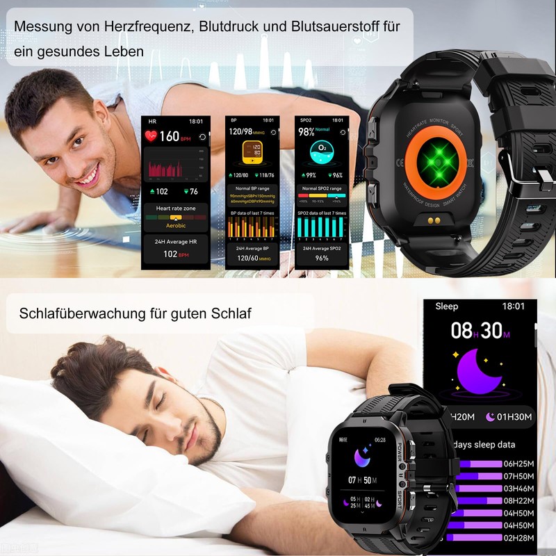LEMFO C26 Men's Smartwatch with 1.96 AMOLED Screen, Phone Function,