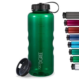 720°DGREE simplBottle Water Bottle - 500 ml, 1000 ml, 1500 ml - Perfect Wide Neck Sports Bottle, Leakproof, BPA-Free, green, 1500ml