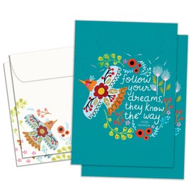 Tree-Free Greetings Just Because Greeting Card 2 Pack with Matching Envelopes, Eco Friendly, Made in USA, 100% Recycled Paper, 5 x 7, Know the Way (GT69191)