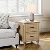 WAMPAT End Table Nightstand with Charging Station, Farmhouse Side Table