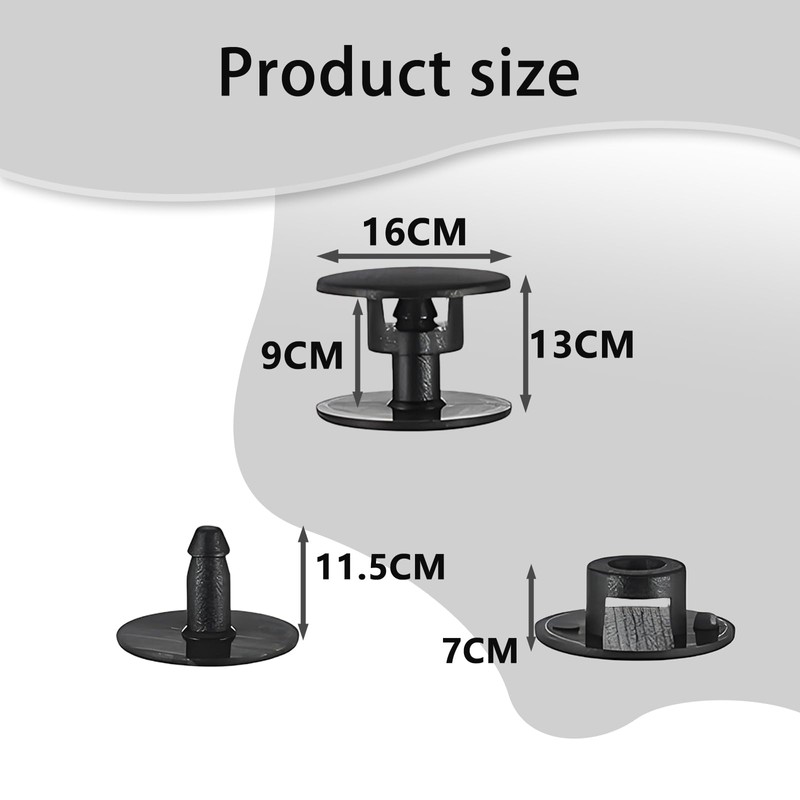 30 Pcs Replacement Rivets, Push in Strap Button Black Rivets