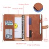 A6 Budget Binder, PU Leather Savings Binder, with 12 Transparent