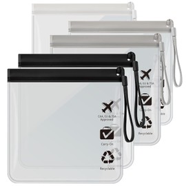 5-Pack TSA Approved Clear Toiletry Bags for Travel