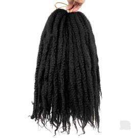 Marley Twist Afro Twist Braiding Hair,18 Inch, 100g Per Pack,33+3 Strands Pack, Faux Locs Crochet Synthetic Hair Extensions For Black Afro Women (1 Pack - #IB)