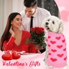 GOYOSWA 2 Pack Valentine Dog Sweater Dog Valentines Clothes Outfit
