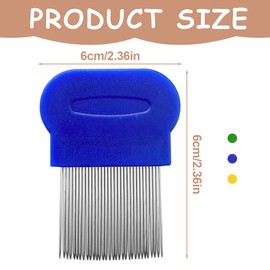 DLPRK Goldgeist Lice Comb, Nit & Flea Combs, Flea Comb, Lice Agent, Set of 3 (3.6 cm Long Metal Tines)