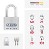 ABUS Mechanical 96TI/60 ka 7566 Titanium open shackle padlock –