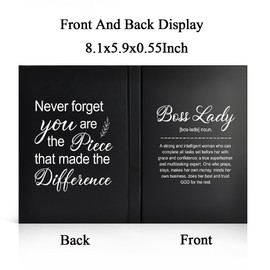 WUUCKOO Boss Lady Definition 80 Sheets 160 Pages Blank Double-sided Hardcover Notebook, Appreciation Gift for Boss Lady Thank You Gift, Retirement Gift for Boss Lady Female Leader, Boss Gift for Women