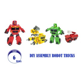 Sumac Transforming Robot Trucks - 3 Colorful Sets for Creative Play | Easy Assembly DIY Robots with Educational Benefits | Safe and Sturdy Toys for Kids