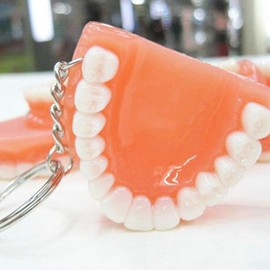 KESYOO 10Pcs Keychain Funny False Tooth Design Adorable Hanging Ornament Key Rings Pendant Key Chain for Bag Car Key