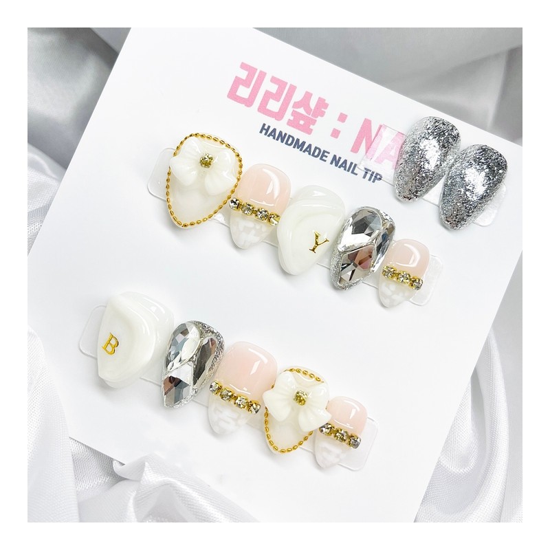 Shining Tweed Sealing Handmade Nail Tip - Short Nose Pin