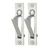 QCAA Solid Brass Edge Pull, 4", Satin Nickel, 2 Pack,