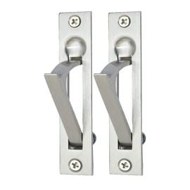 QCAA Solid Brass Edge Pull, 4", Satin Nickel, 2 Pack, Made in Taiwan
