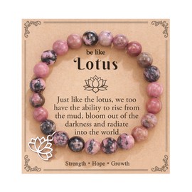 Jokkoi Lotus Flower Bracelet New Beginnings Inspirational Encouragement Divorce Gifts for Women Sobriety Gifts for Women
