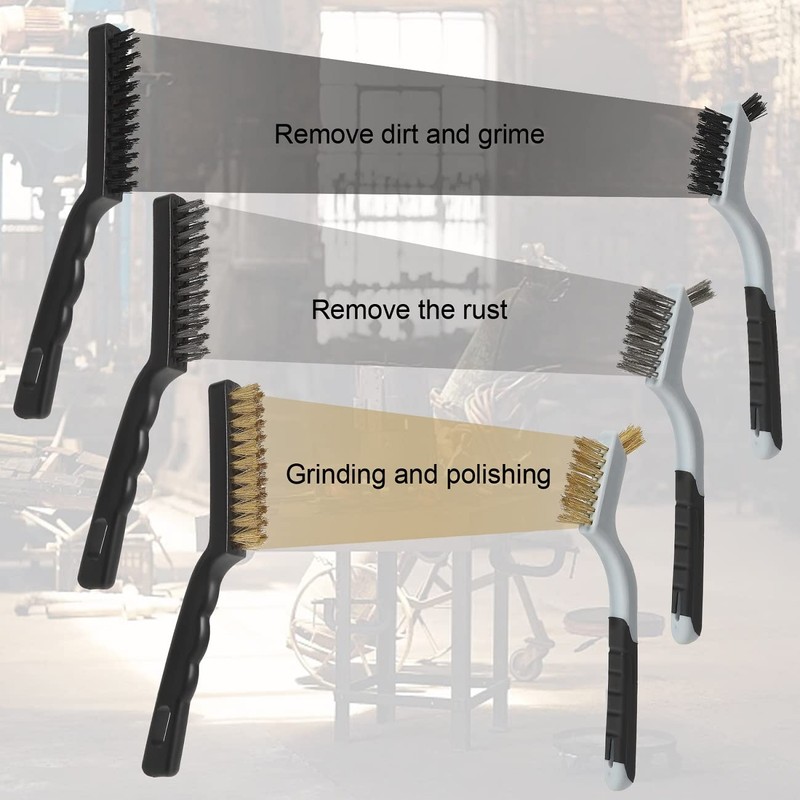 VASTOOLS Wire Brushes Cleaning Set 6Pc, 9" and 7", Wire