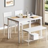 DlandHome Dining Table with 2 Chairs and 1 Bench Dining
