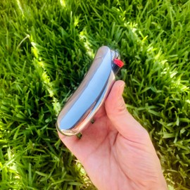 Metal Lighter Case Compatible BIC Lighter Standard Lighter Cover Holder Pouches Fits BIC Standard Size J6 One Piece in Shiny Silver