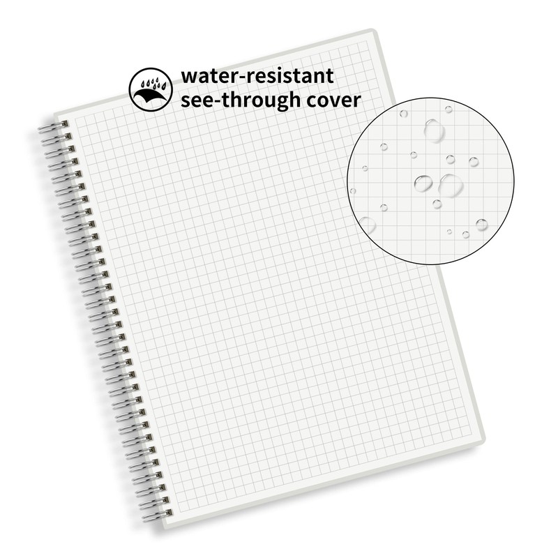 HULYTRAAT Large Graph Ruled Wirebound Spiral Notebook, 8.5 x 11
