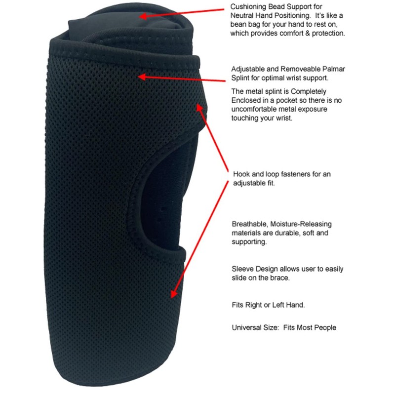 Therapist’s Choice® Night Wrist Sleep Support Brace, Cushioned to Help