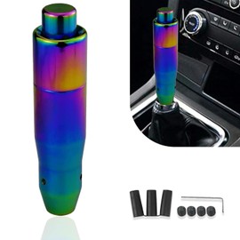 ijuicy 1 PC Car Modified Gear Shift Knob, 5.7" Alloy Easy-Grip Automatic Shift Knob with Wrench and Adapter, Rust-Proof Gear Lever Replace, Universal for Automatic Transmission Cars (Multicolored)