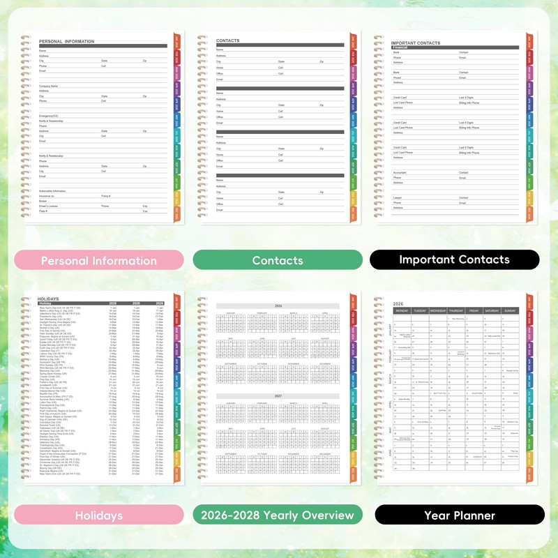 2026-2028 Monthly Planner Calendar - 3 Year Planner 2026-2028, Jan