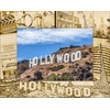 Saddle Mountain Souvenir Hollywood California Laser Engraved Wood Picture Frame