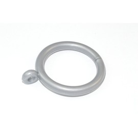 Grey Plastic Curtain Rod Pole Ring ID 35mm - OD 43mm Pack of 48