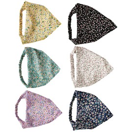 BIUDECO 6pcs Floral Bandana Headbands Elastic Hair Scarves for Women Lightweight Fabric for Festivals Parties and Daily Wear Stylish and Versatile Hair Accessories