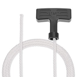 sourcing map Recoil Start Rope with Handle 4 mm Diameter 1.15 m 3.7 Feet Polyester Pull Cord for 168F 170F Lawn Mower Trimmer Motor Part