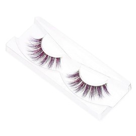 FOMIYES 3 Pairs Eyelashes Cluster Lashes Masquerade Fake Lashes Lash Clusters Lashes with Color Natural Look Fake Eyelash Party Natural Fake Lashes Miss Multicolor Purple Cosmetic Fiber