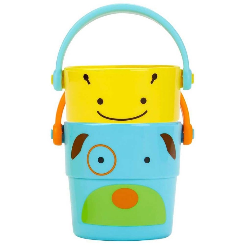 Skip Hop Baby Bath Toy, Zoo Stack & Pour Buckets