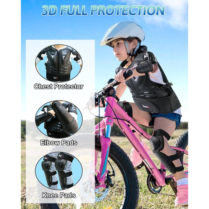 StarknightMT Kids Motorcycle Armor Suit Dirt Bike Gear Riding Protective