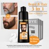Men's Beard Dye 3 in 1, Brown Beard Hair Dye