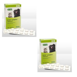 cp-pharma B-VIT Complex Tablets, Double Pack, 2 x 100 Tablets, Supplementary Feed for Dogs and Cats, Can Help Compensate for a Lack of B Vitamins