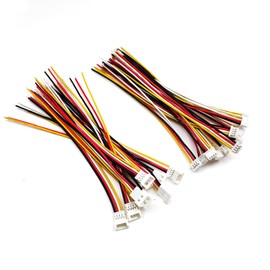 ZSDZFYLLK 10 Pairs JST 1.25 mm 4 Pin Micro Electrical Plug and Socket with 100 mm 26AWG Cable Wires JST Connector Kit